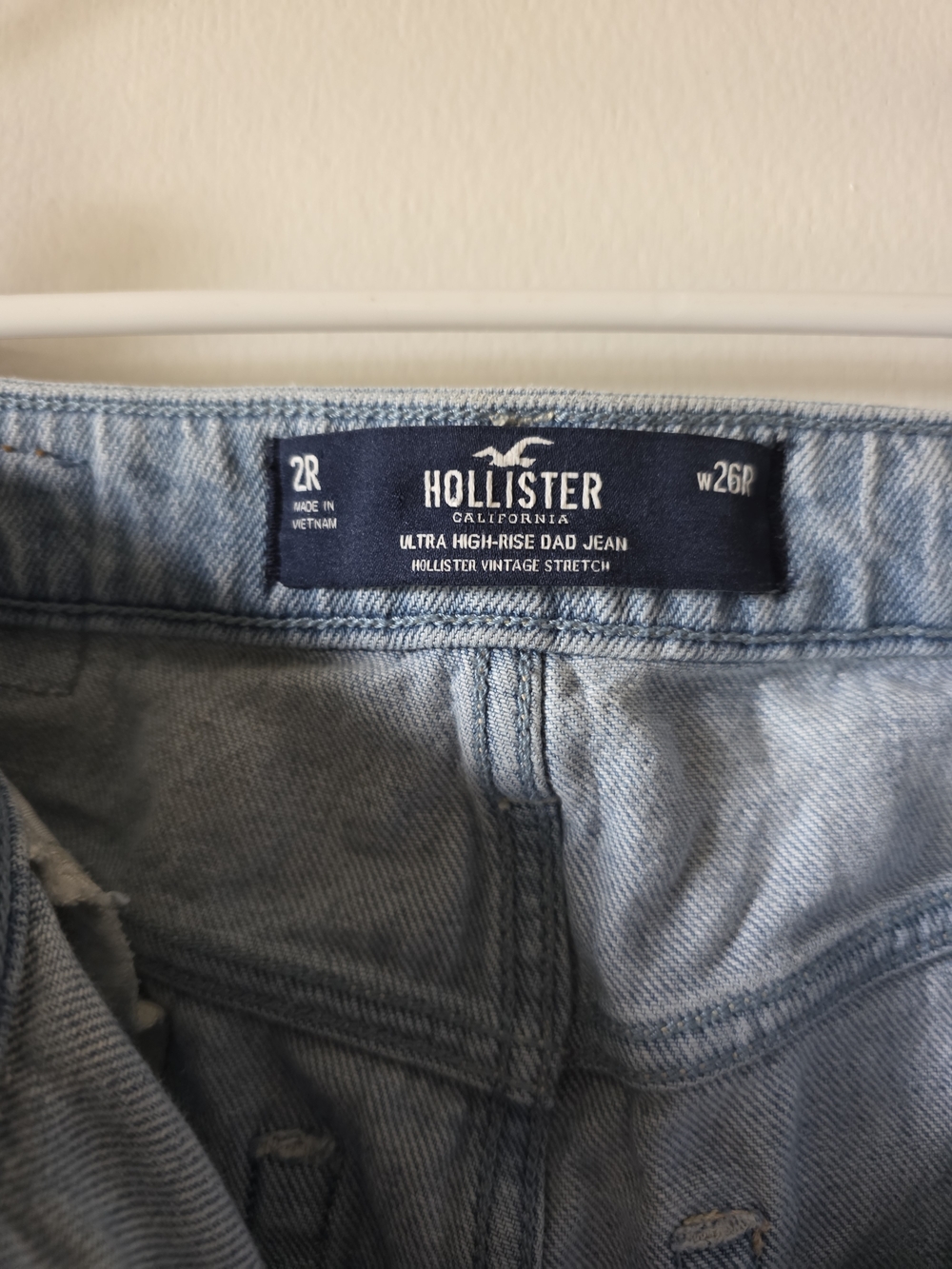 Hollister Ultra High-Rise Dad Jeans in Light Blue